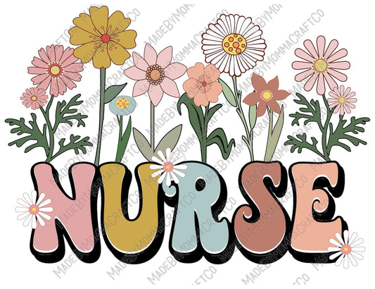 Floral Nurse - Cheat Clear Waterslide™ or White Cast Sticker