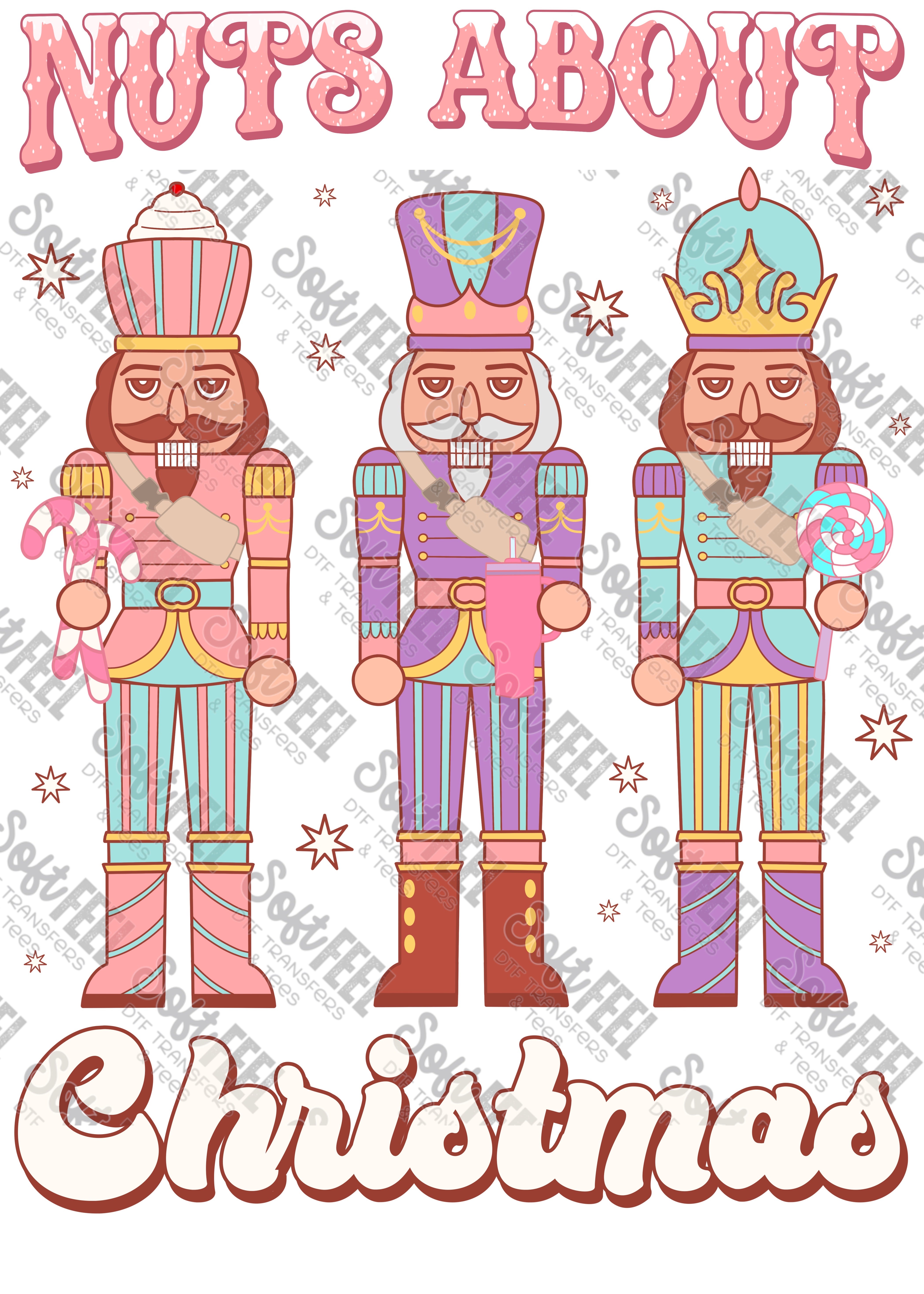 Nuts About Christmas - Christmas - Direct To Film Transfer / DTF - Heat Press Clothing Transfer