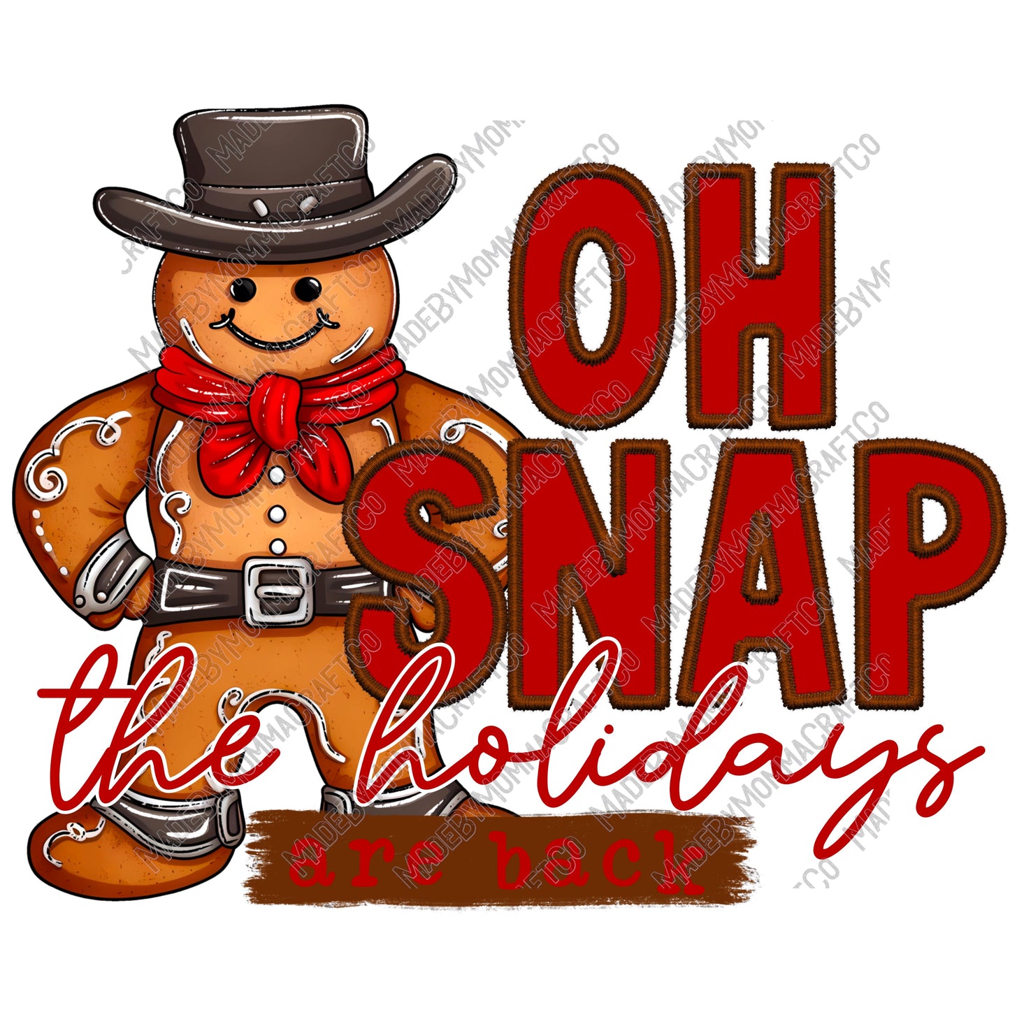 Oh Snap - Christmas - Cheat Clear Waterslide™ or White Cast Sticker