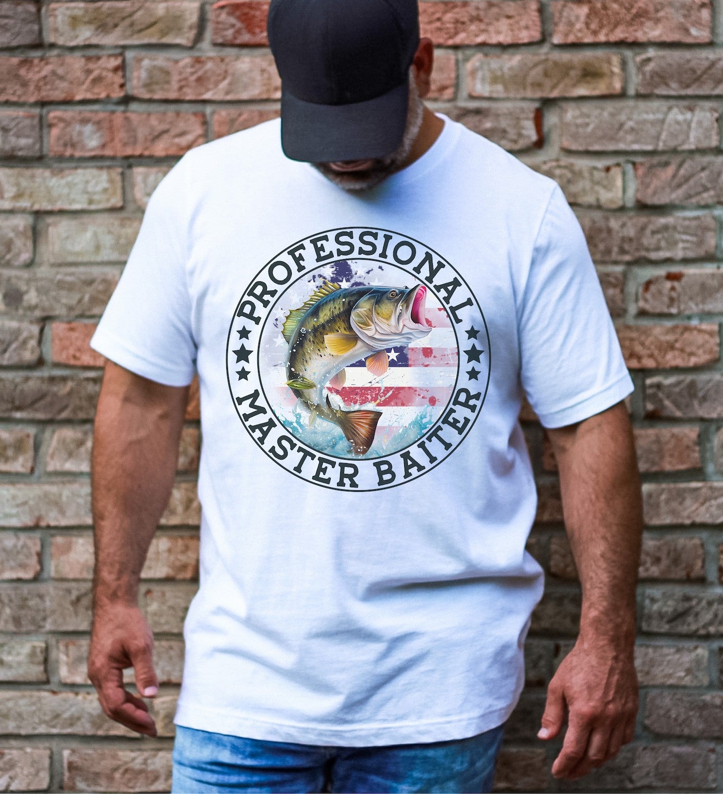 Professional Master Baiter - Men&#39;s / Fishing / Snarky Humor - Direct To Film Transfer / DTF - Heat Press Clothing Transfer
