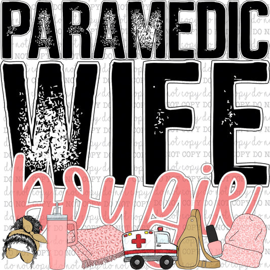 Paramedic Wife Bougie - Occupations / Women - Cheat Clear Waterslide™ or White Cast Sticker