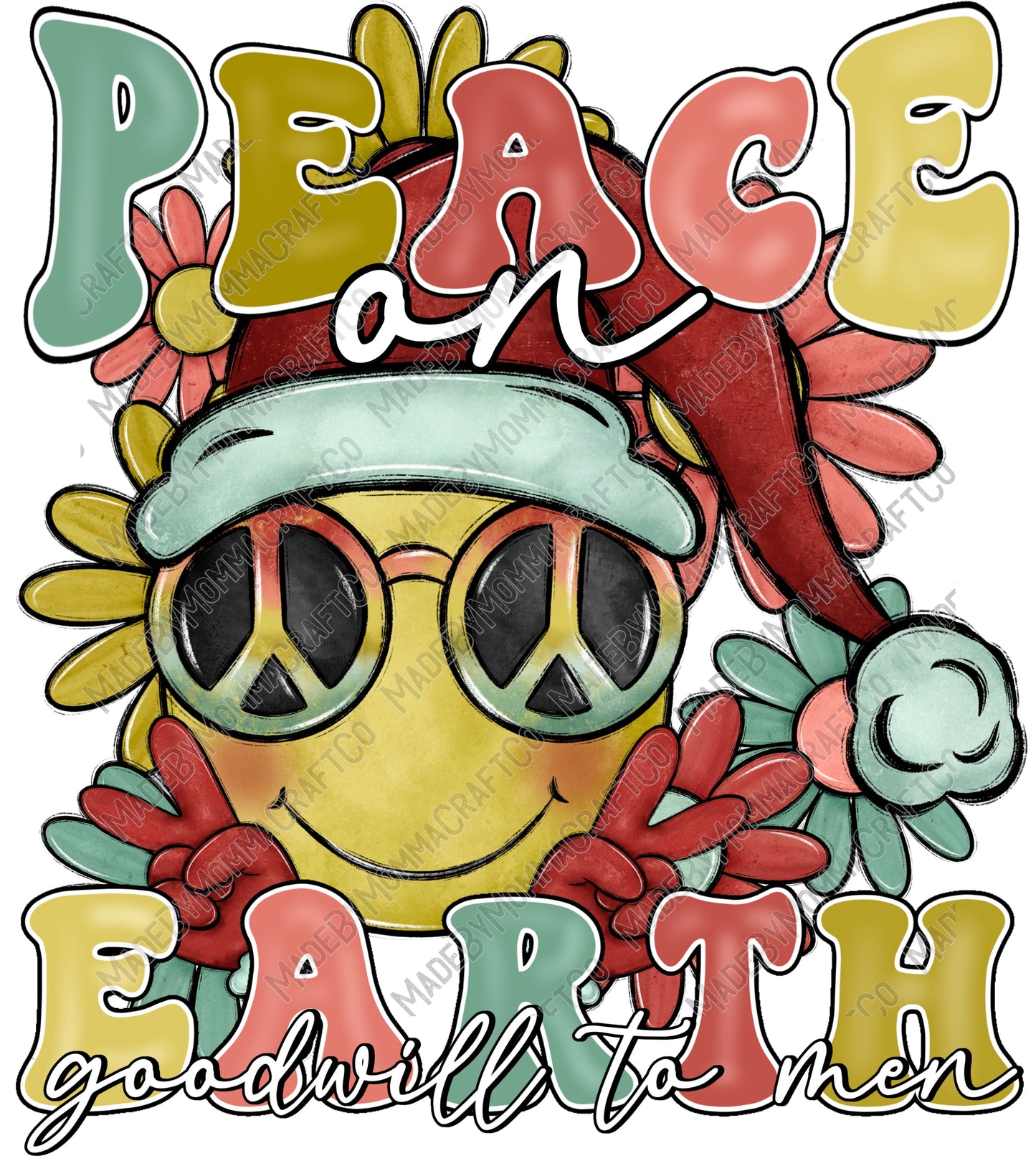 Peace On Earth - Christmas - Cheat Clear Waterslide™ or White Cast Sticker