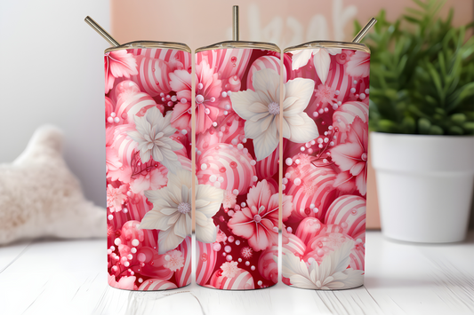 Peppermint Candy 2 - Sublimation or Waterslide Wrap - 20oz and 30oz