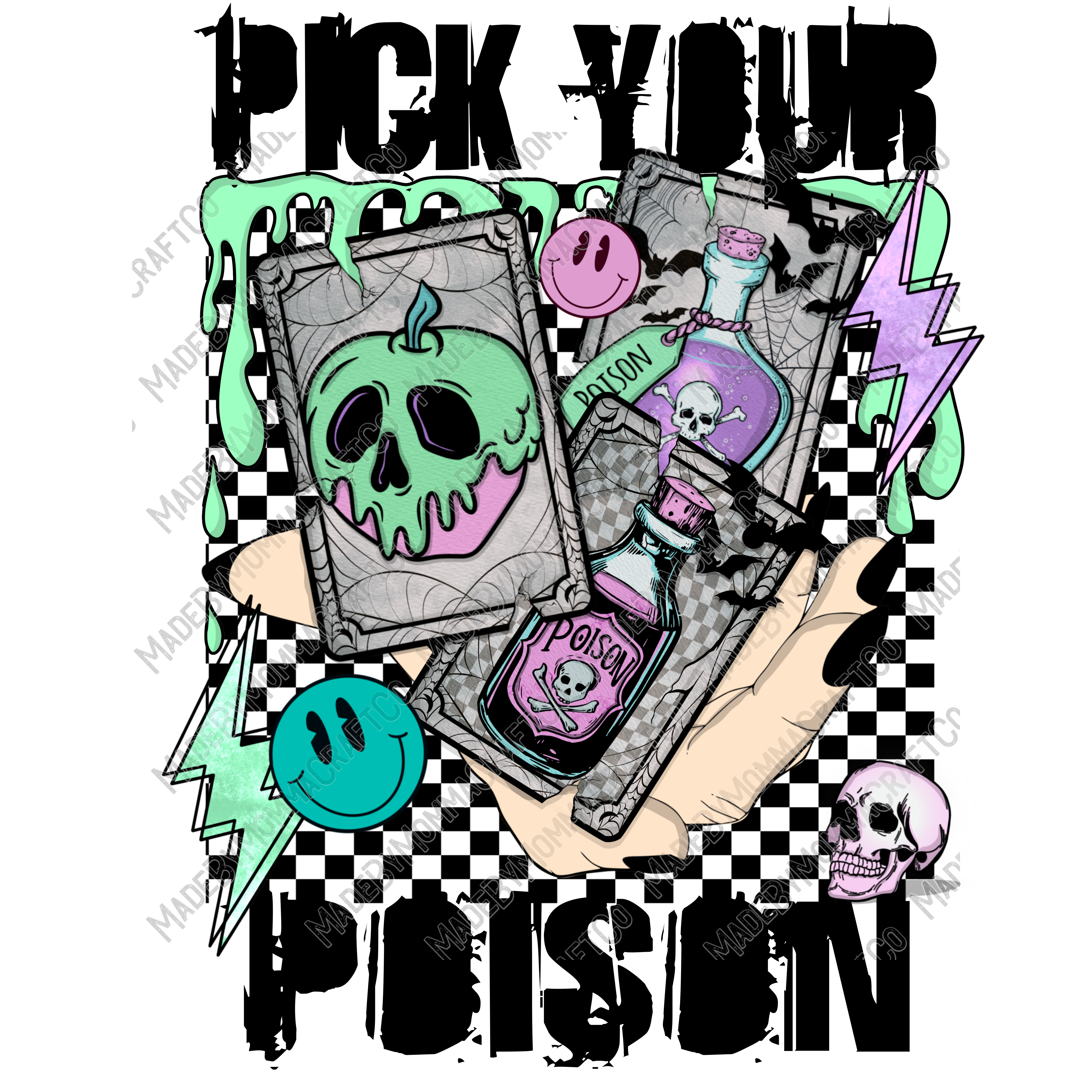 Pick Your Poison - Halloween - Cheat Clear Waterslide™ or White Cast Sticker