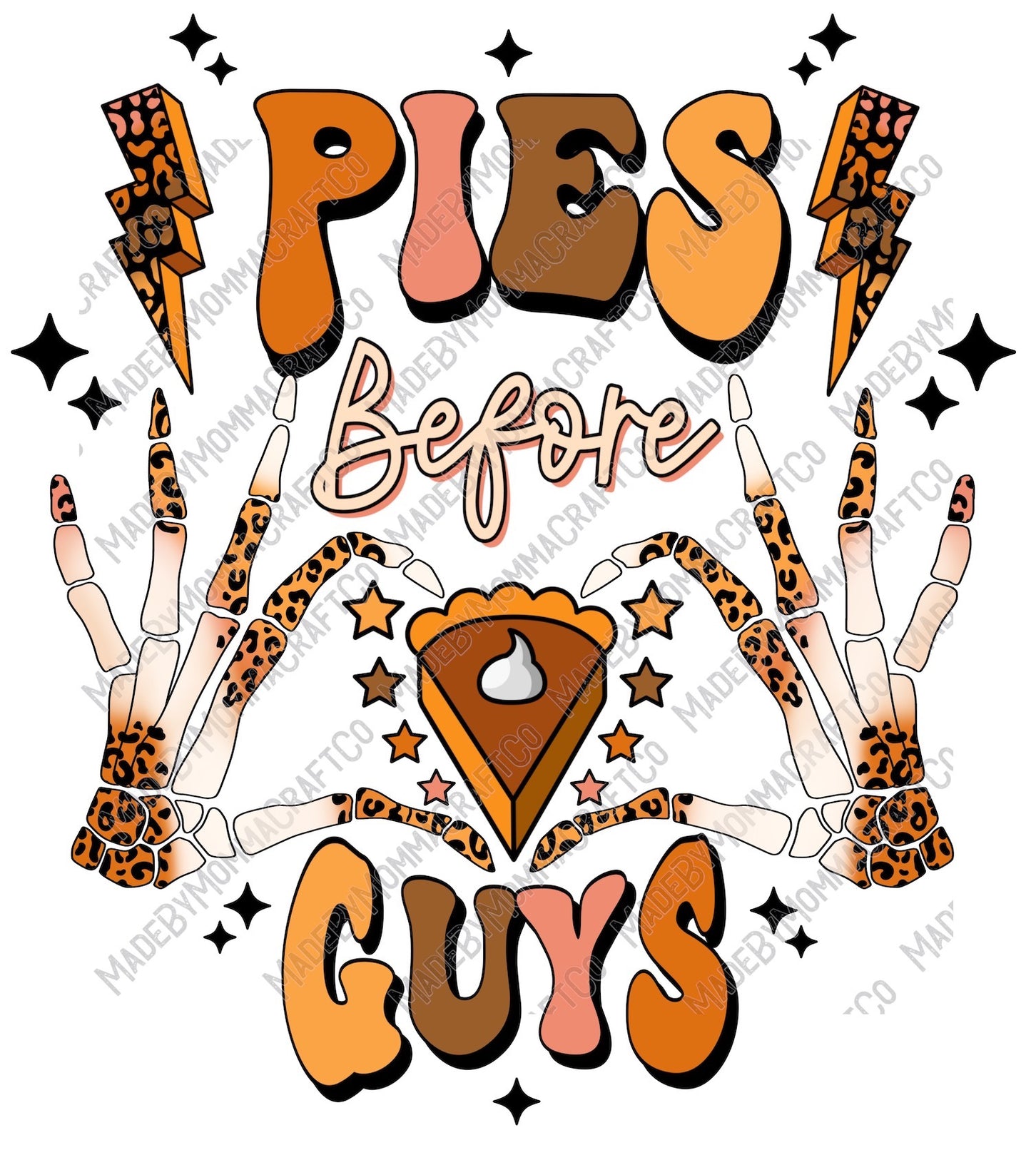 Pies Before Guys - Fall - Cheat Clear Waterslide™ or White Cast Sticker