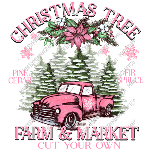 Pink Christmas Tree Market - Christmas - Cheat Clear Waterslide™ or White Cast Sticker