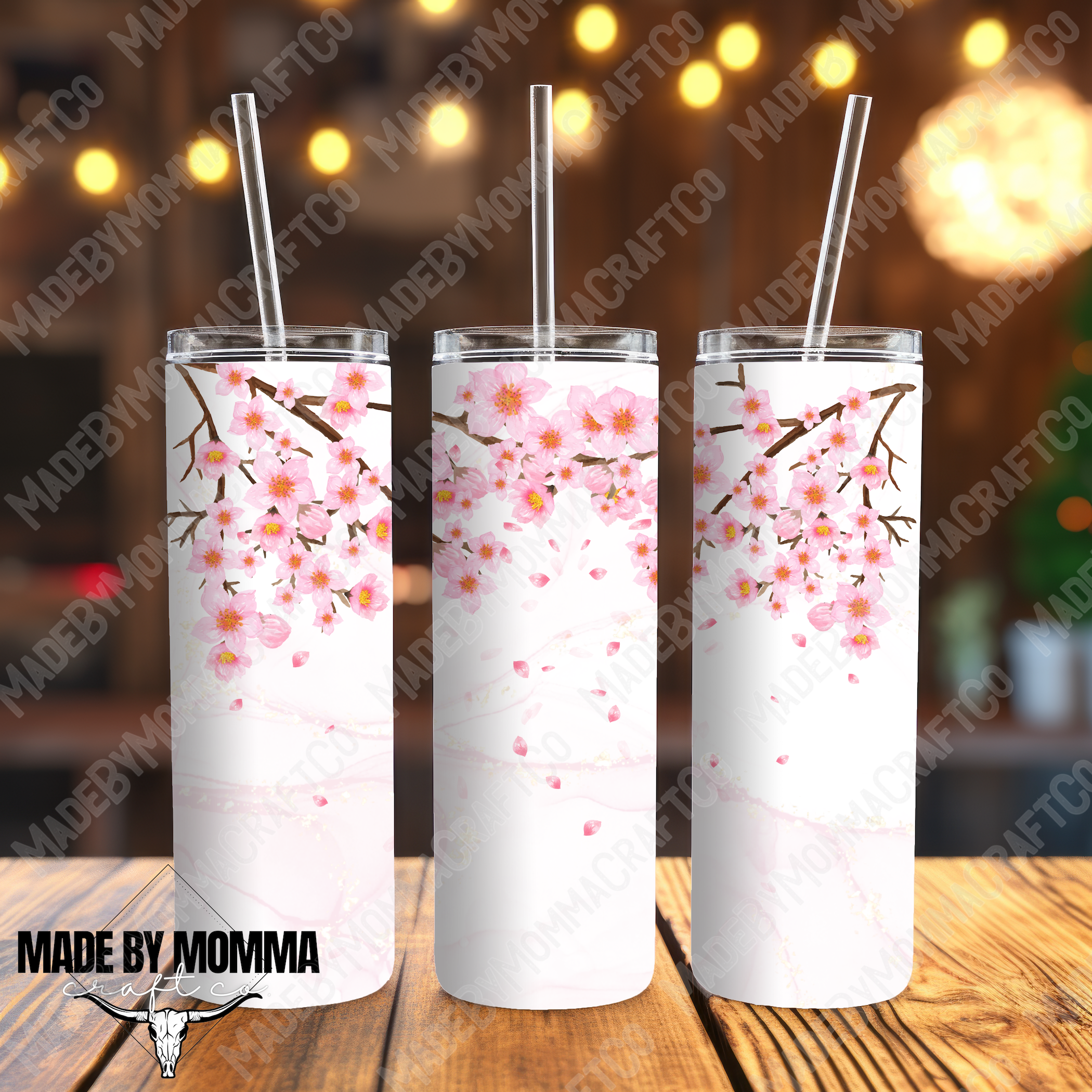 Plum Blossoms UV DTF Tumbler Wrap