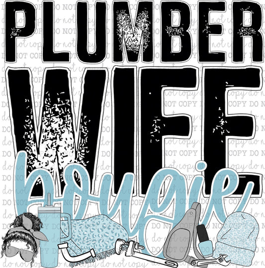 Plumber Wife Bougie - Occupations / Women - Cheat Clear Waterslide™ or White Cast Sticker