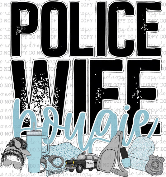 Police Wife Bougie - Occupations / Women - Cheat Clear Waterslide™ or White Cast Sticker