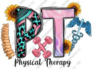 PT Physical Therapy - Cheat Clear Waterslide™ or White Cast Sticker