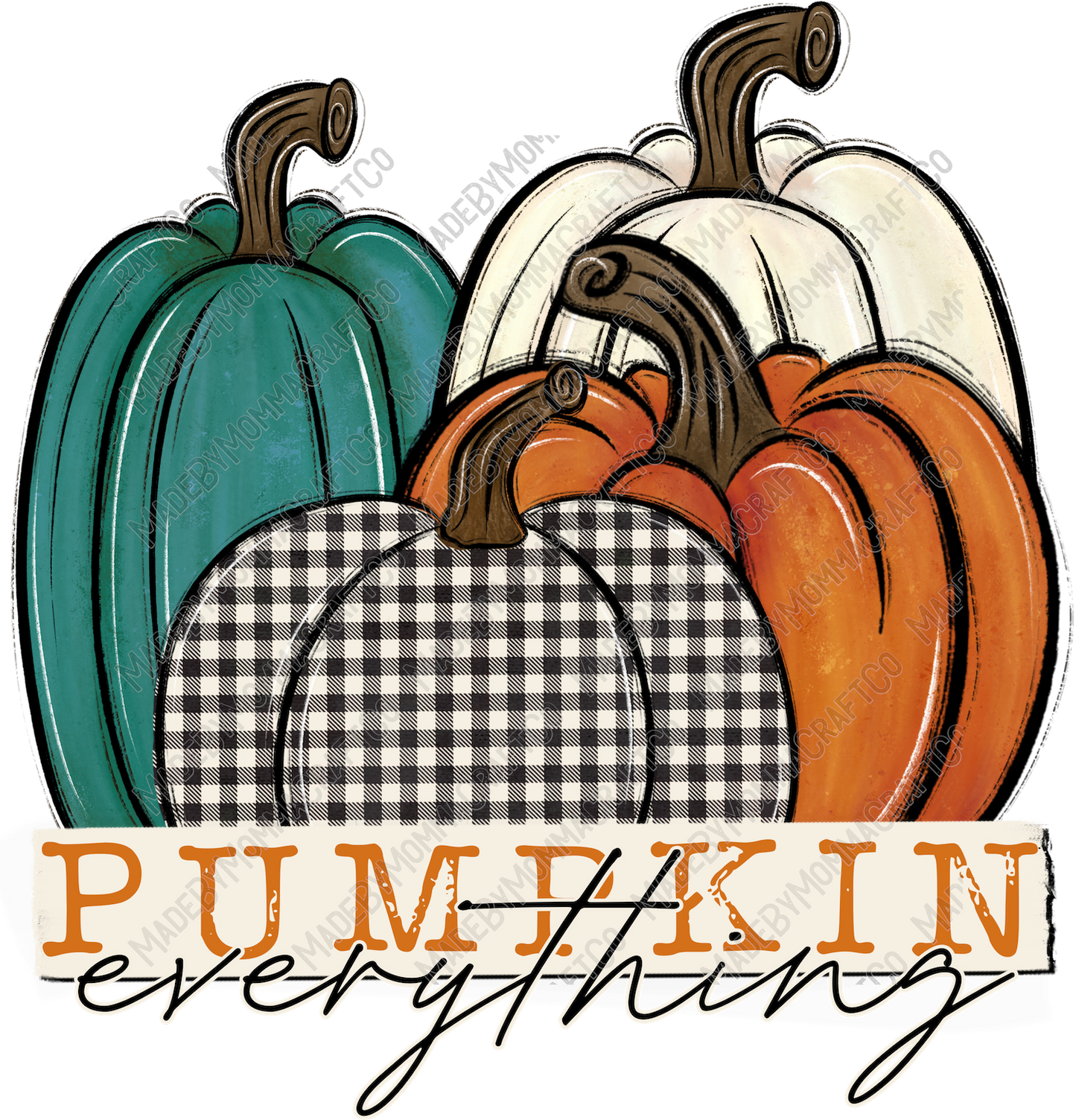 Pumpkin Everything Fall - Cheat Clear Waterslide™ or White Cast Sticker