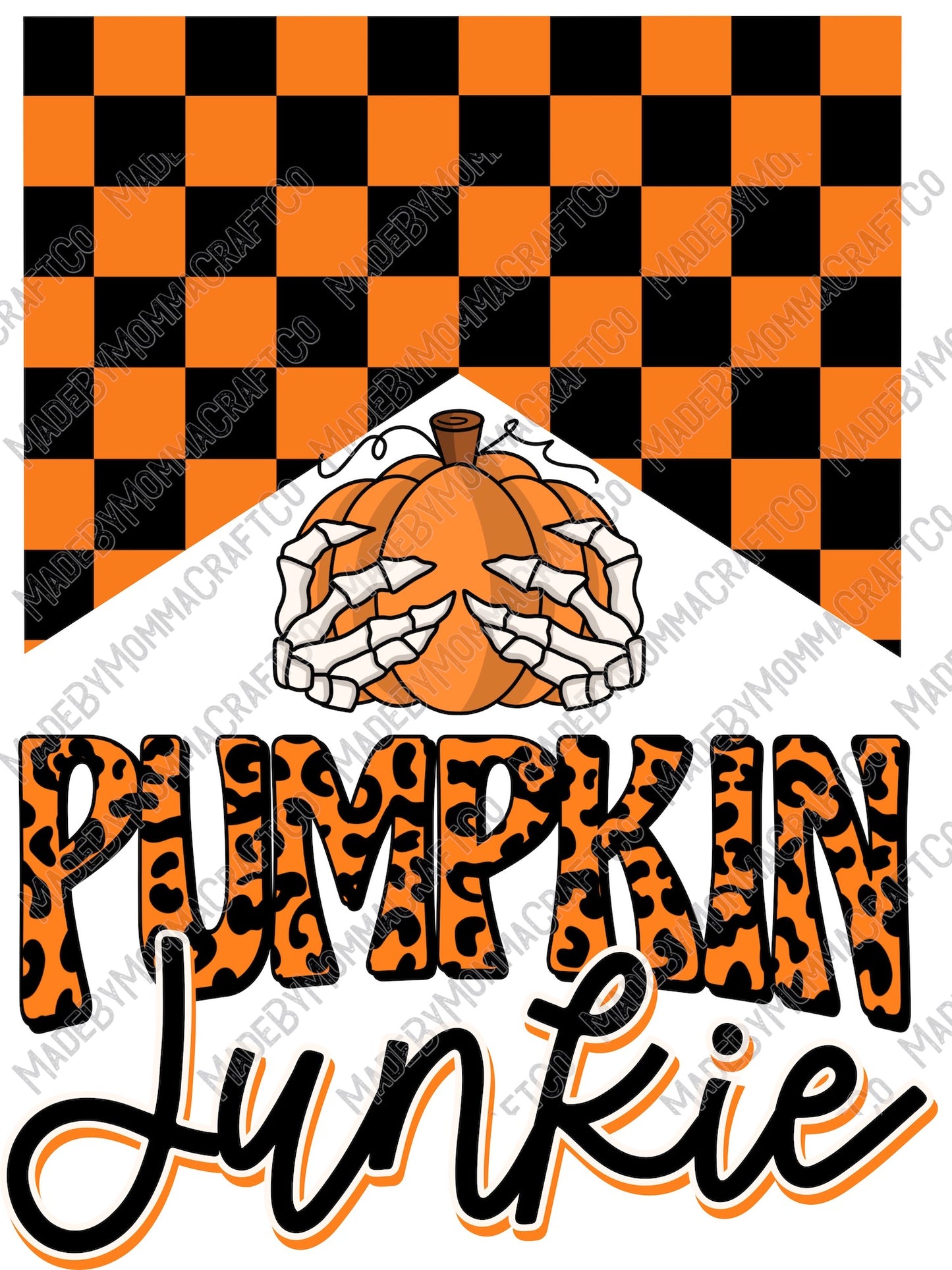 Retro Pumpkin Junkie - Halloween - Cheat Clear Waterslide™ or White Cast Sticker