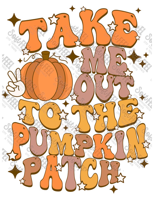 Take Me Out To The Pumpkin Patch Retro - youth / Fall / Halloween Horror - Direct To Film Transfer / DTF - Heat Press Clothing Transfer