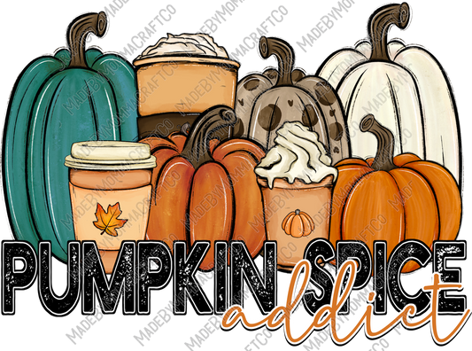 Pumpkin Spice Addict - Fall / Halloween- Cheat Clear Waterslide™ or White Cast Sticker