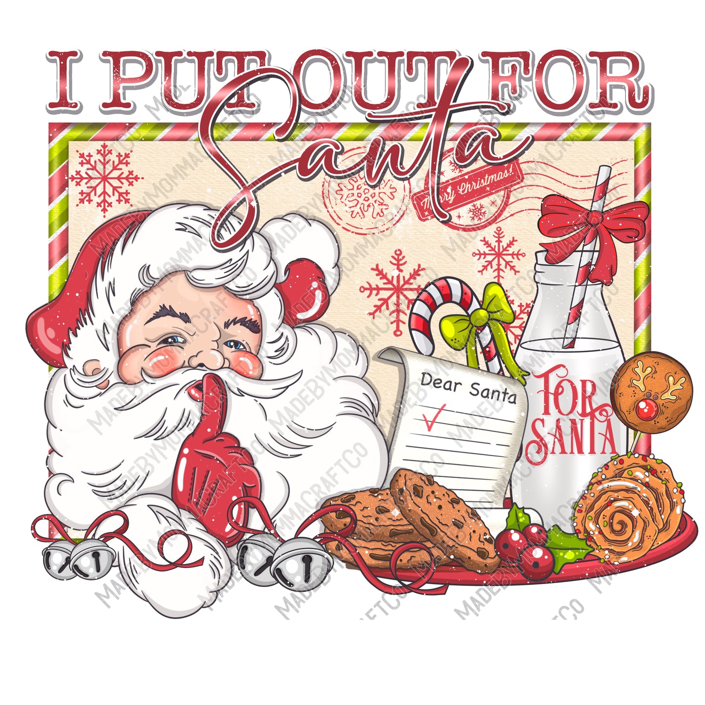 Put Out For Santa - Christmas - Cheat Clear Waterslide™ or White Cast Sticker