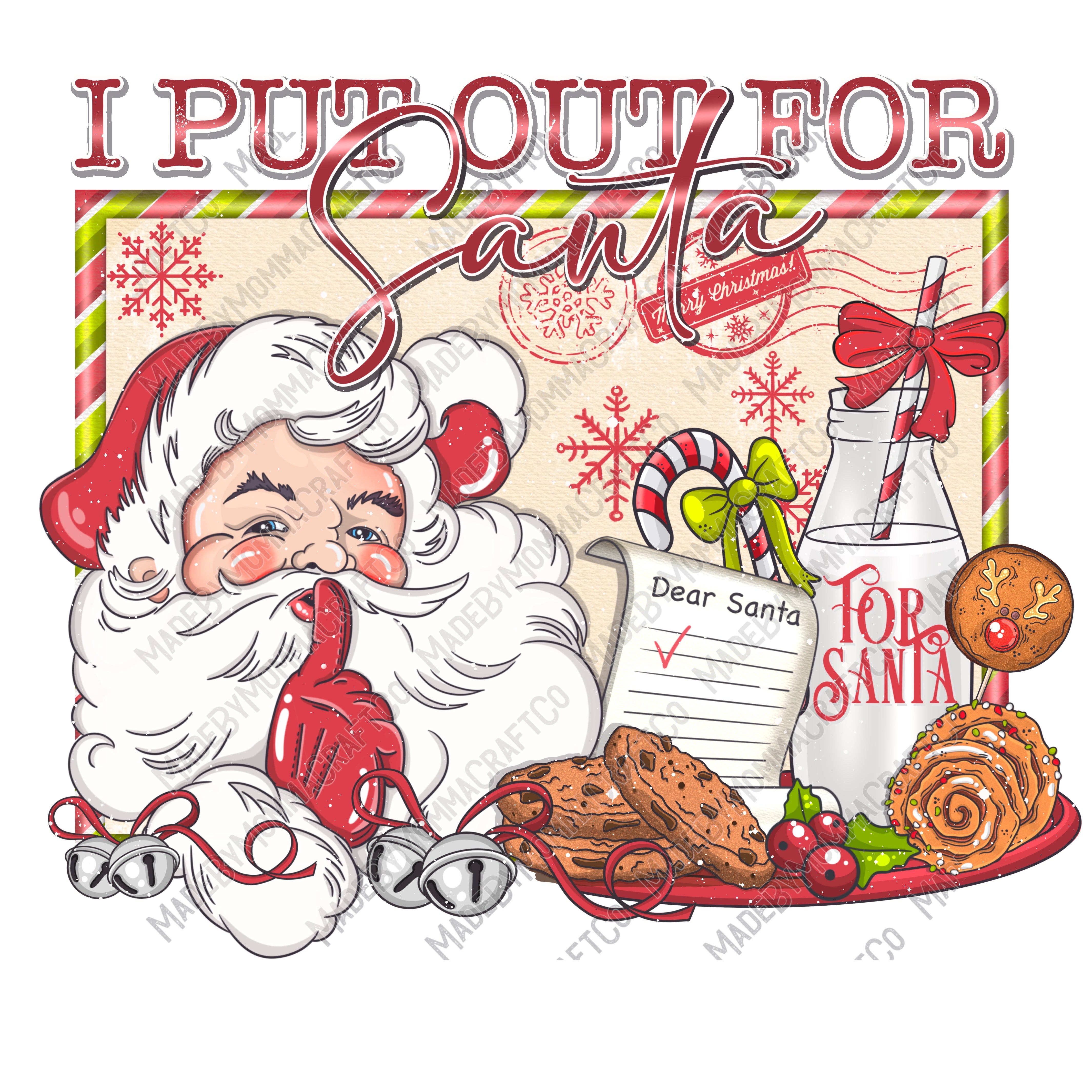 Put Out For Santa - Christmas - Cheat Clear Waterslide™ or White Cast Sticker