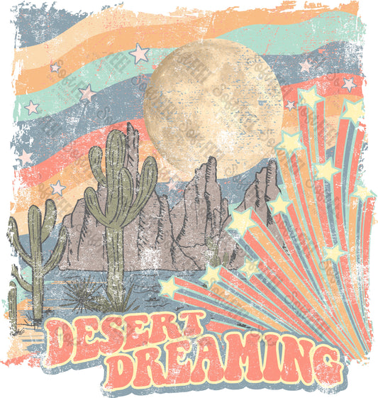 Desert Dreaming - Women's / Country Western - Direct To Film Transfer / DTF - Heat Press Clothing Transfer