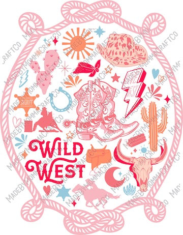 Wild West - Country Western - Cheat Clear Waterslide™ or White Cast Sticker