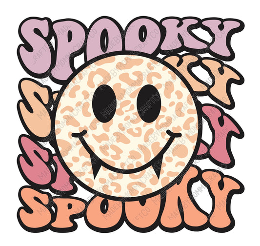 Spooky Smiley Retro - Halloween - Cheat Clear Waterslide™ or White Cast Sticker