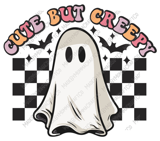 Cute But Creepy Ghost Retro - Halloween - Cheat Clear Waterslide™ or White Cast Sticker