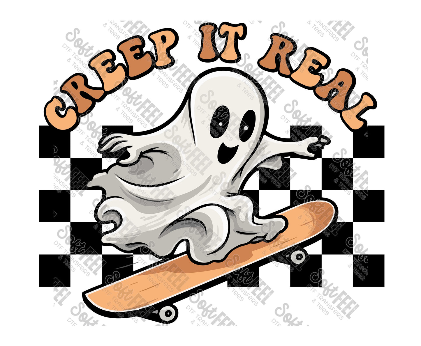 Creep It Real Ghost - Retro / Halloween - Direct To Film Transfer / DTF - Heat Press Clothing Transfer