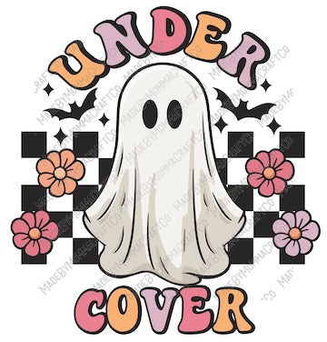 Under Cover Retro Halloween Ghost - Cheat Clear Waterslide™ or White Cast Sticker