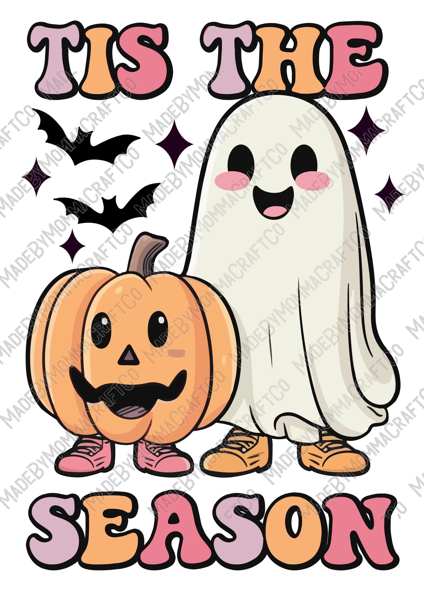 Tis The Season Ghost Retro - Halloween - Cheat Clear Waterslide™ or White Cast Sticker