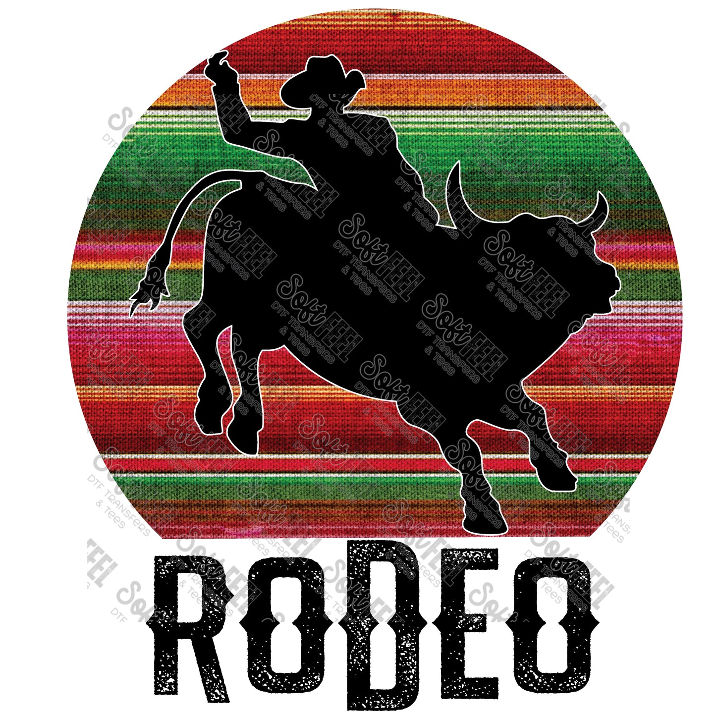 RODEO - Country Western - Direct To Film Transfer / DTF - Heat Press Clothing Transfer