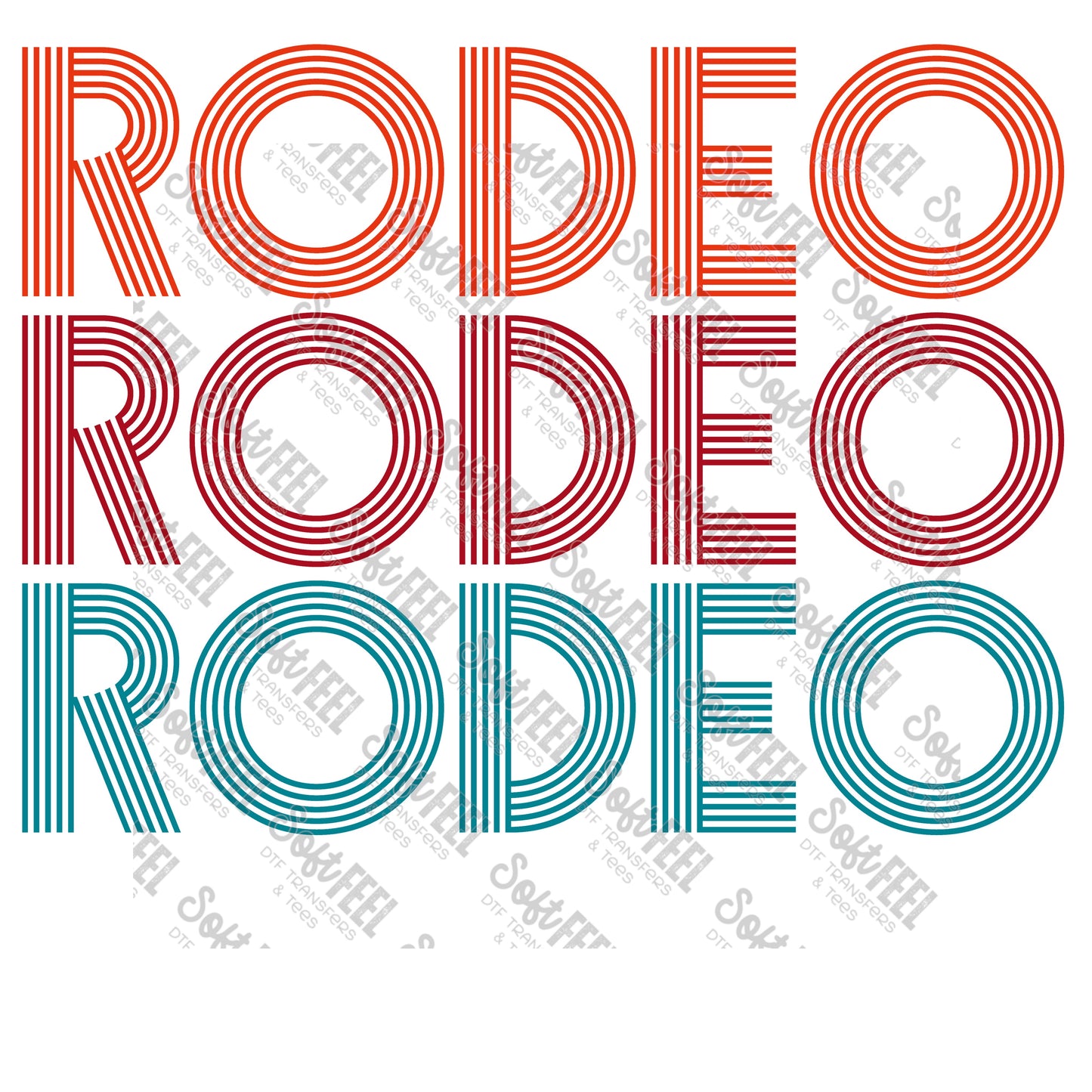 RODEO - Country Western / Retro - Direct To Film Transfer / DTF - Heat Press Clothing Transfer