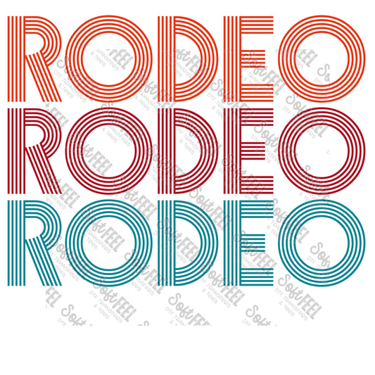 RODEO - Country Western / Retro - Direct To Film Transfer / DTF - Heat Press Clothing Transfer