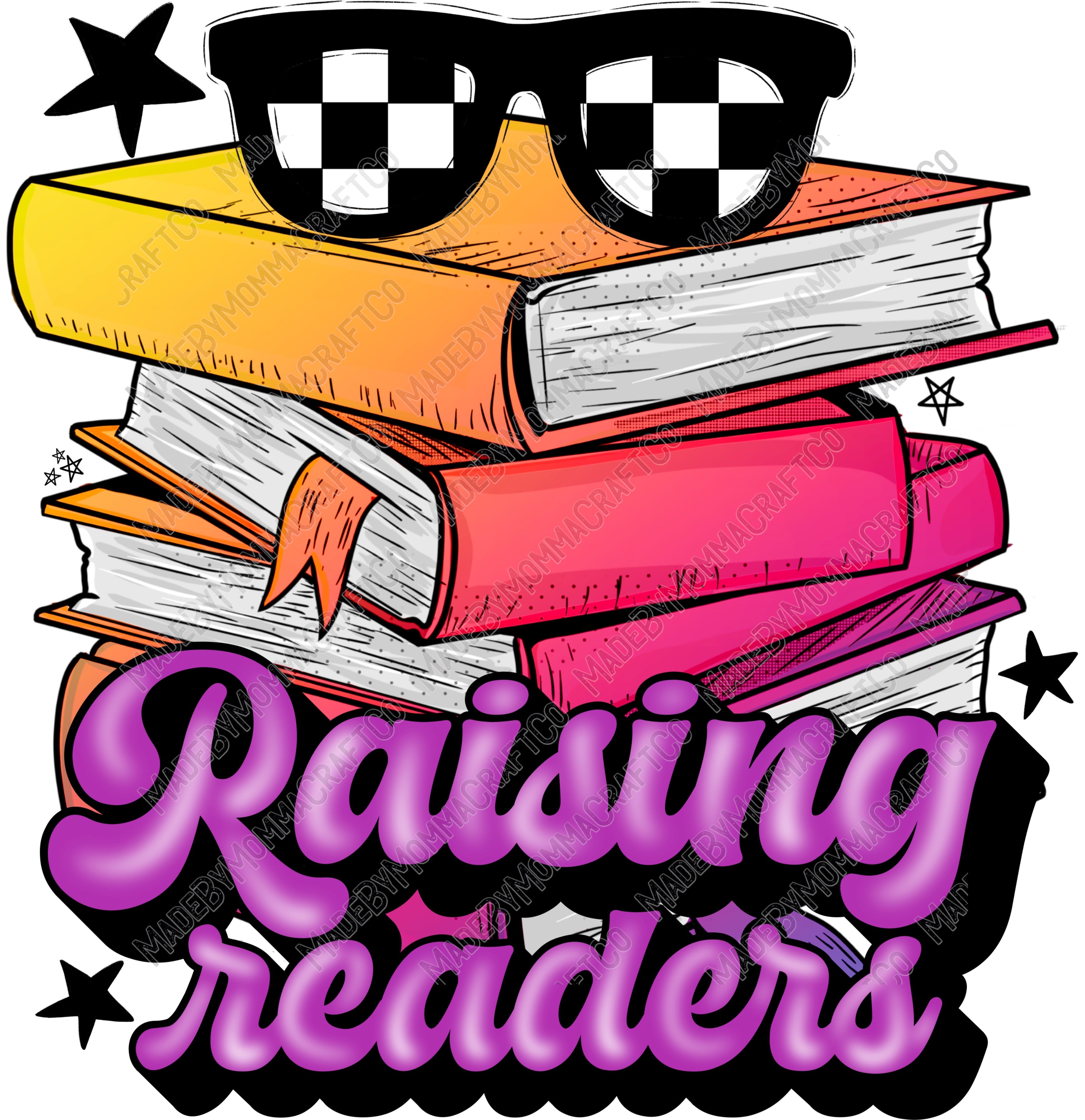 Raising readers - Back to School - Cheat Clear Waterslide™ or UV DTF Sticker