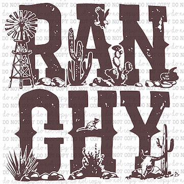 Ranchy - Country Western - Cheat Clear Waterslide™ or White Cast Sticker