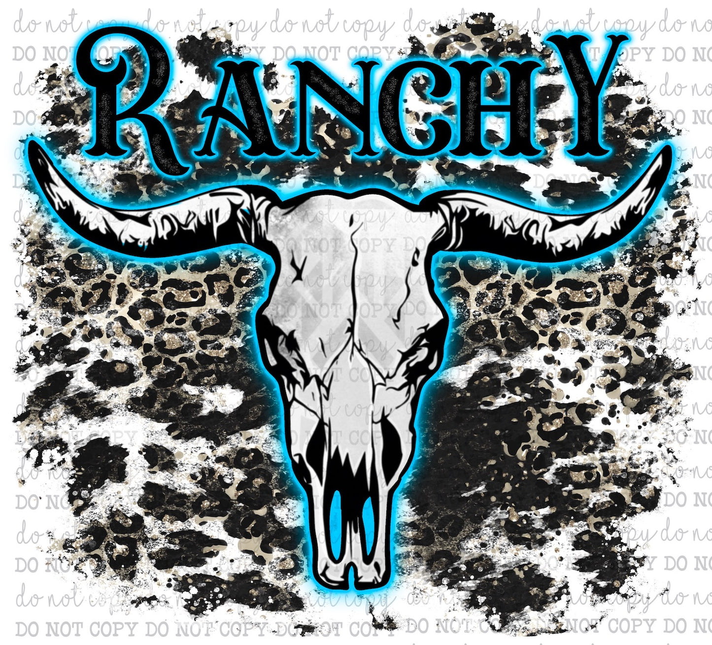 Ranchy Blue - Country Western - Cheat Clear Waterslide™ or White Cast Sticker