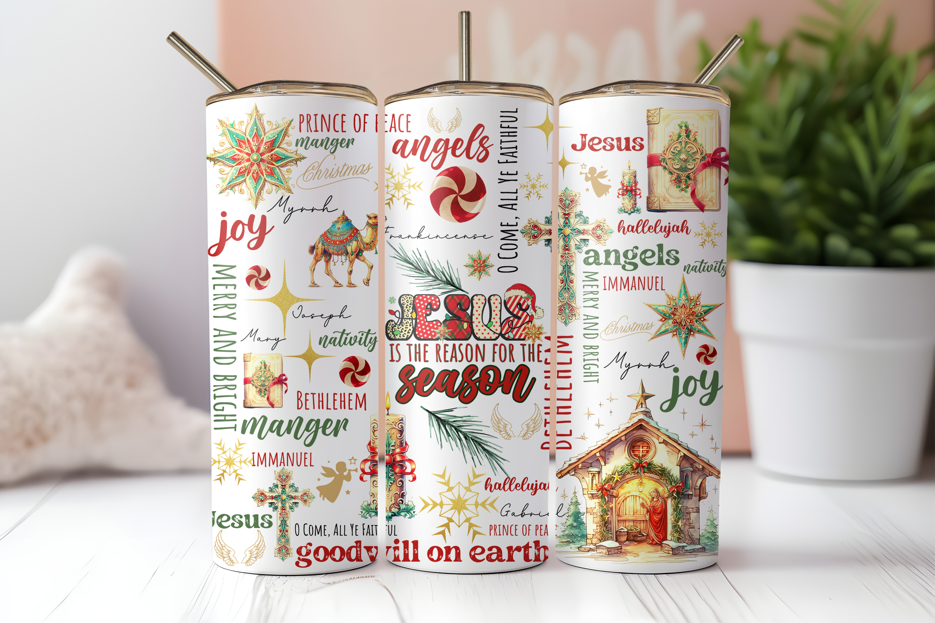 Reason For The Season 2 - Sublimation or Waterslide Wrap - 20oz and 30oz