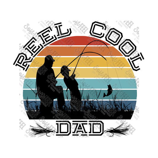 Reel Cool Dad Son - Men's / Fishing - Direct To Film Transfer / DTF - Heat Press Clothing Transfer