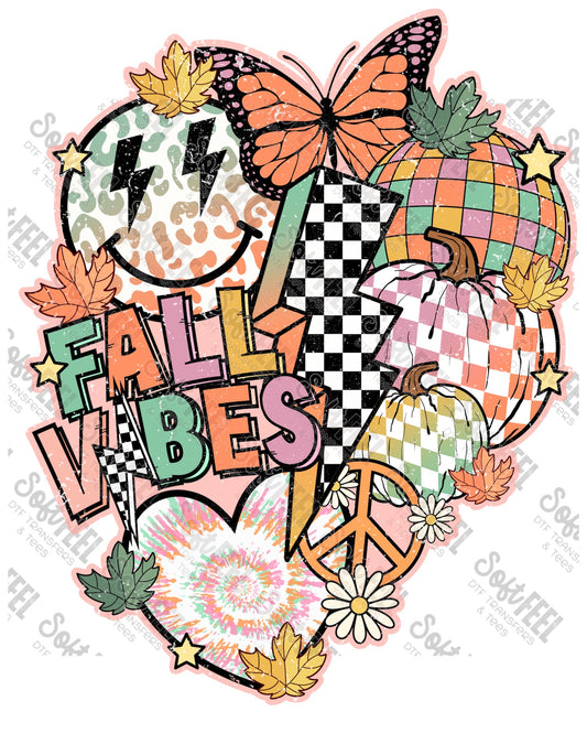 Fall Vibes - Youth / Retro / Fall - Direct To Film Transfer / DTF - Heat Press Clothing Transfer