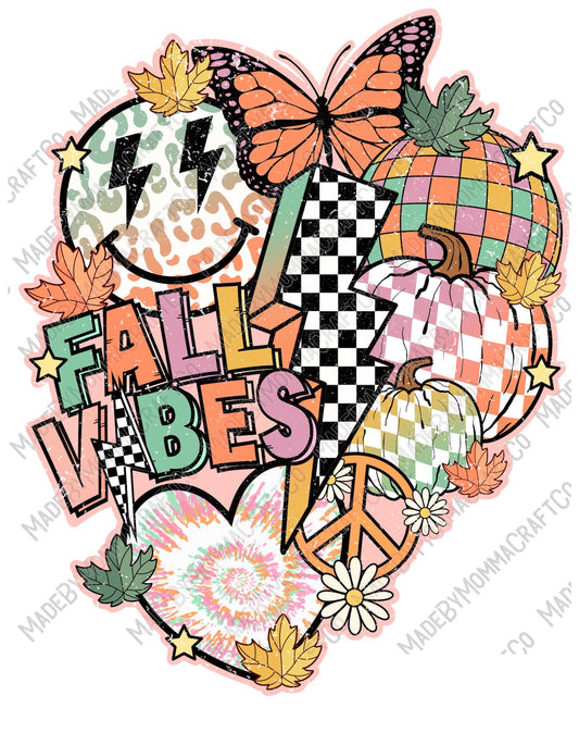 Retro Fall Vibes Collage Grunge - Fall - Cheat Clear Waterslide™ or Cheat Clear Sticker Decal