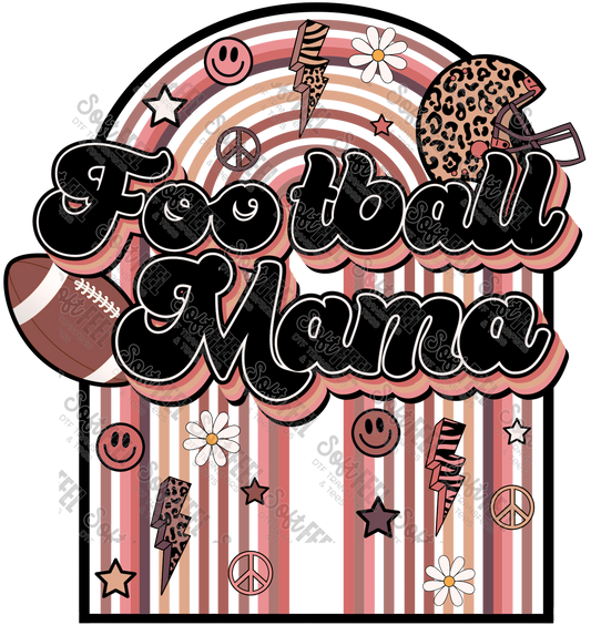 Football Mama - Retro / Youth/ Sports - Direct To Film Transfer / DTF - Heat Press Clothing Transfer