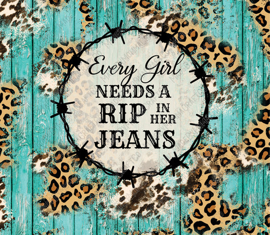 Rip In Her Jeans - Sublimation or Waterslide Wrap - 20oz and 30oz