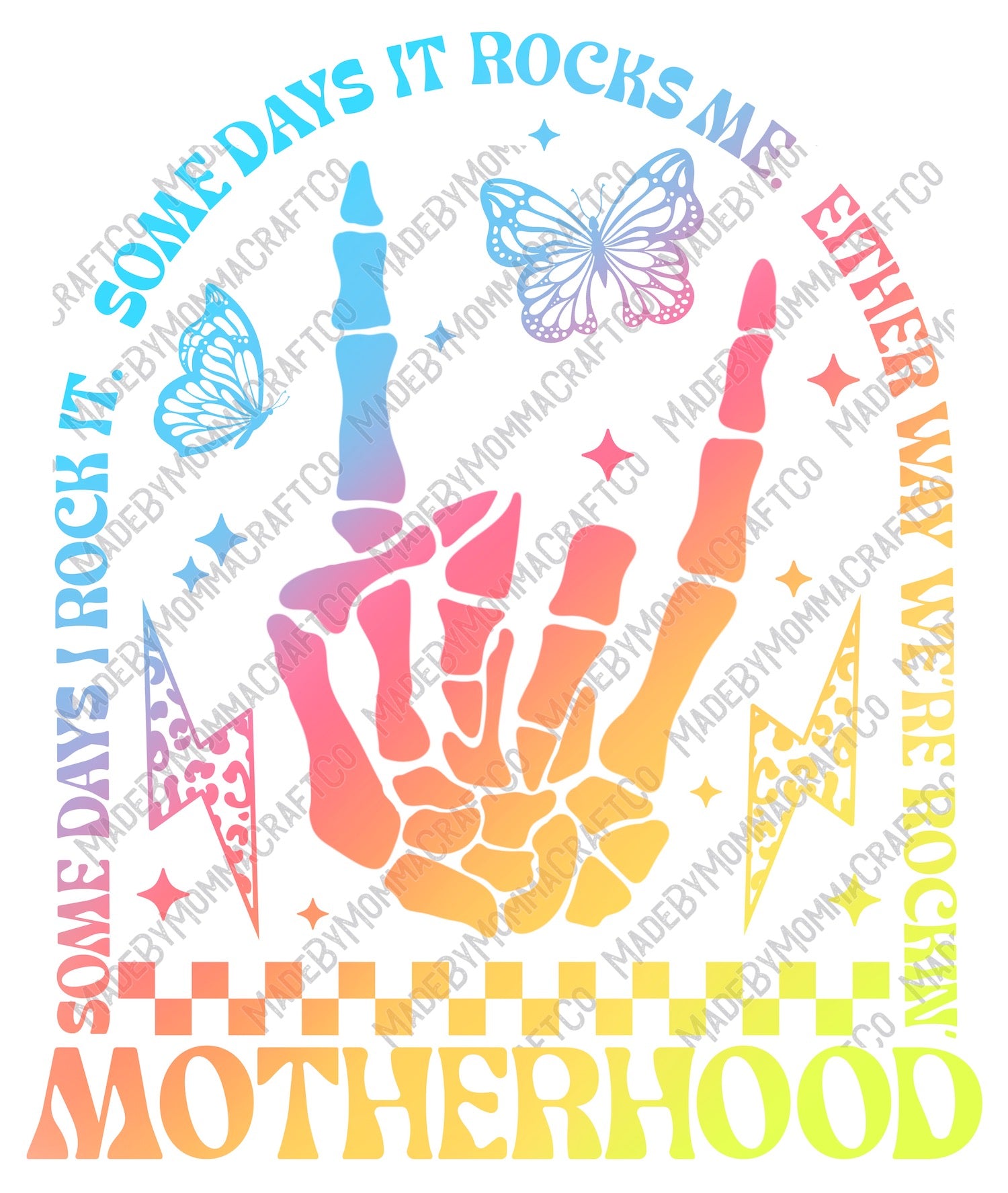 Rock Motherhood Colorful - Cheat Clear Waterslide™ or White Cast Sticker