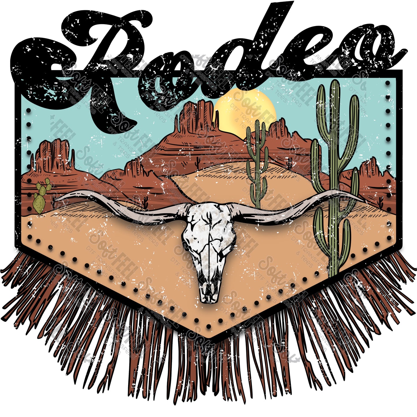 Rodeo Fringe Distressed - Country Western - Direct To Film Transfer / DTF - Heat Press Clothing Transfer