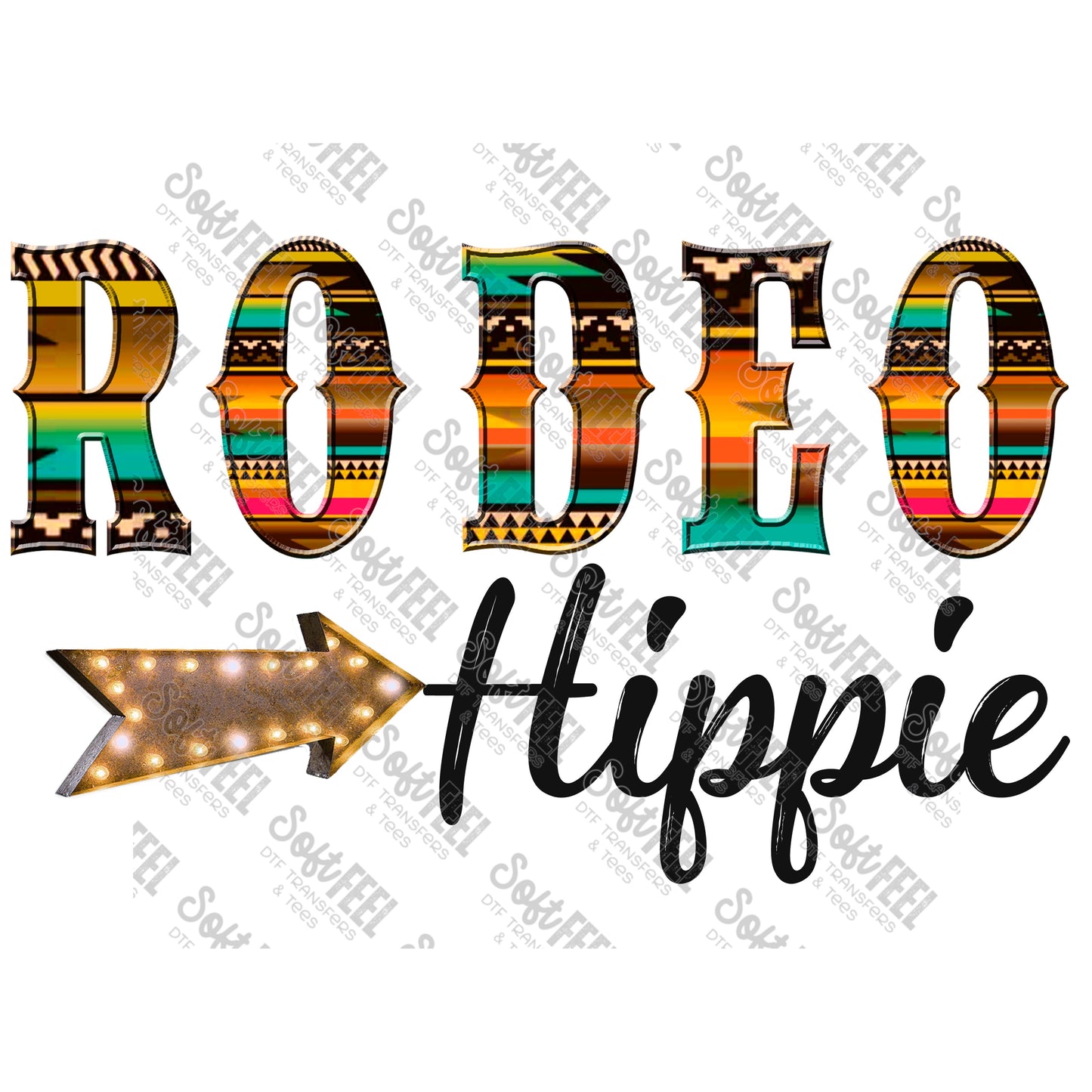 Rodeo Hippie - Country Western / Hippie Gypsy - Direct To Film Transfer / DTF - Heat Press Clothing Transfer