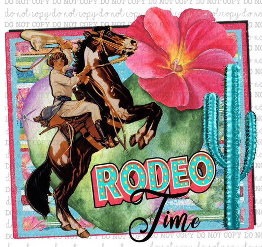 Rodeo Time Cowgirl - Country Western - Cheat Clear Waterslide™ or White Cast Sticker