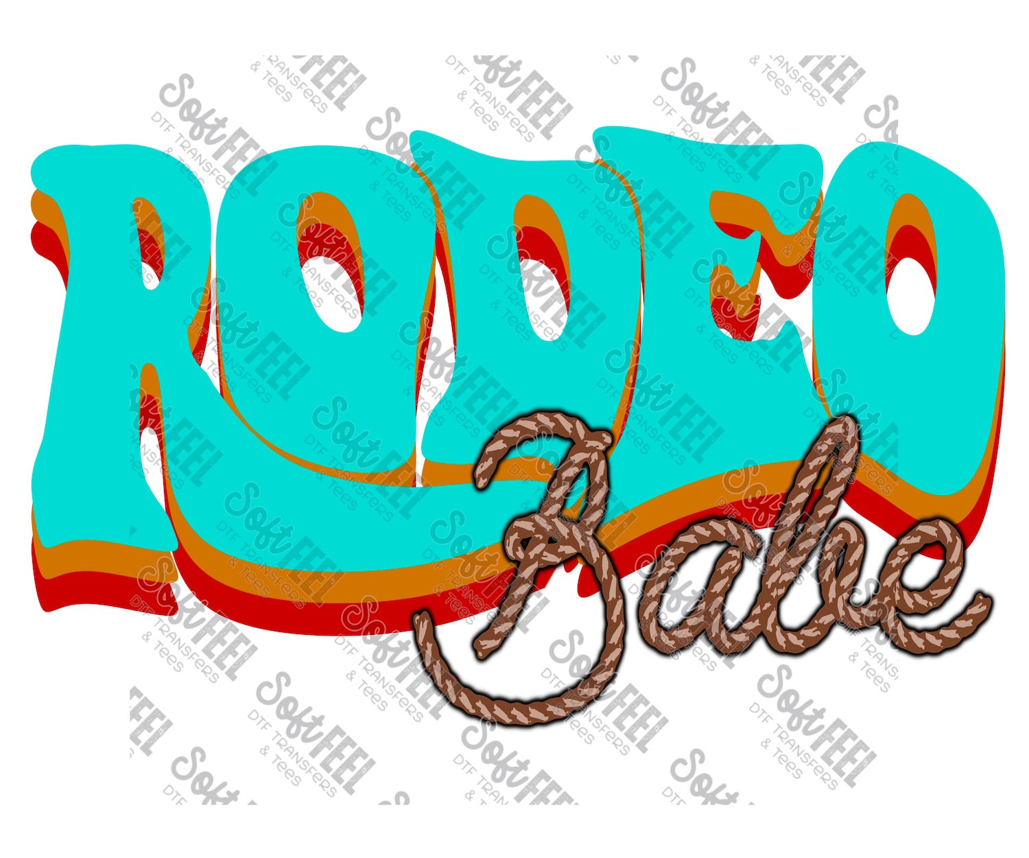 Rodeo Babe - Country Western / Women&#39;s - Direct To Film Transfer / DTF - Heat Press Clothing Transfer