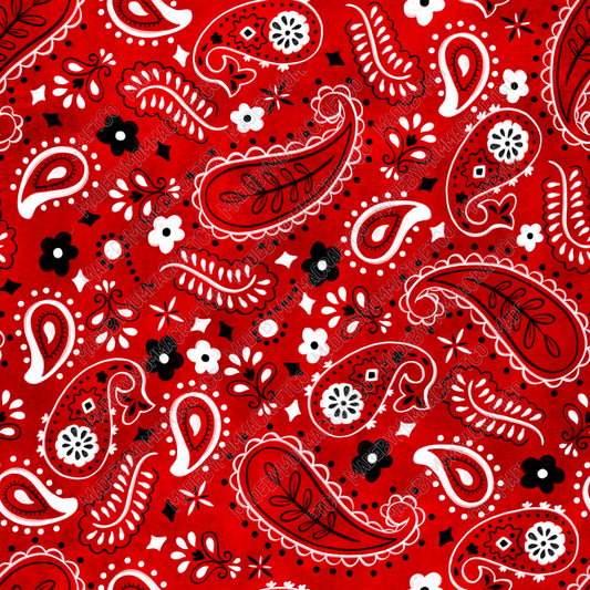 Rodeo Cowboy Scarf Paisley - Vinyl Or Waterslide Seamless Wrap