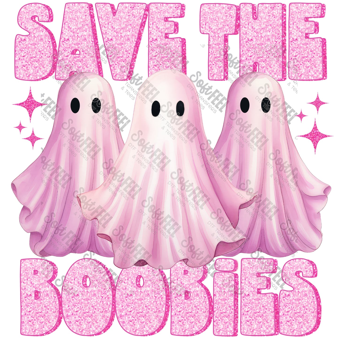 Save The Boobies - Fall / Halloween - Direct To Film Transfer / DTF - Heat Press Clothing Transfer