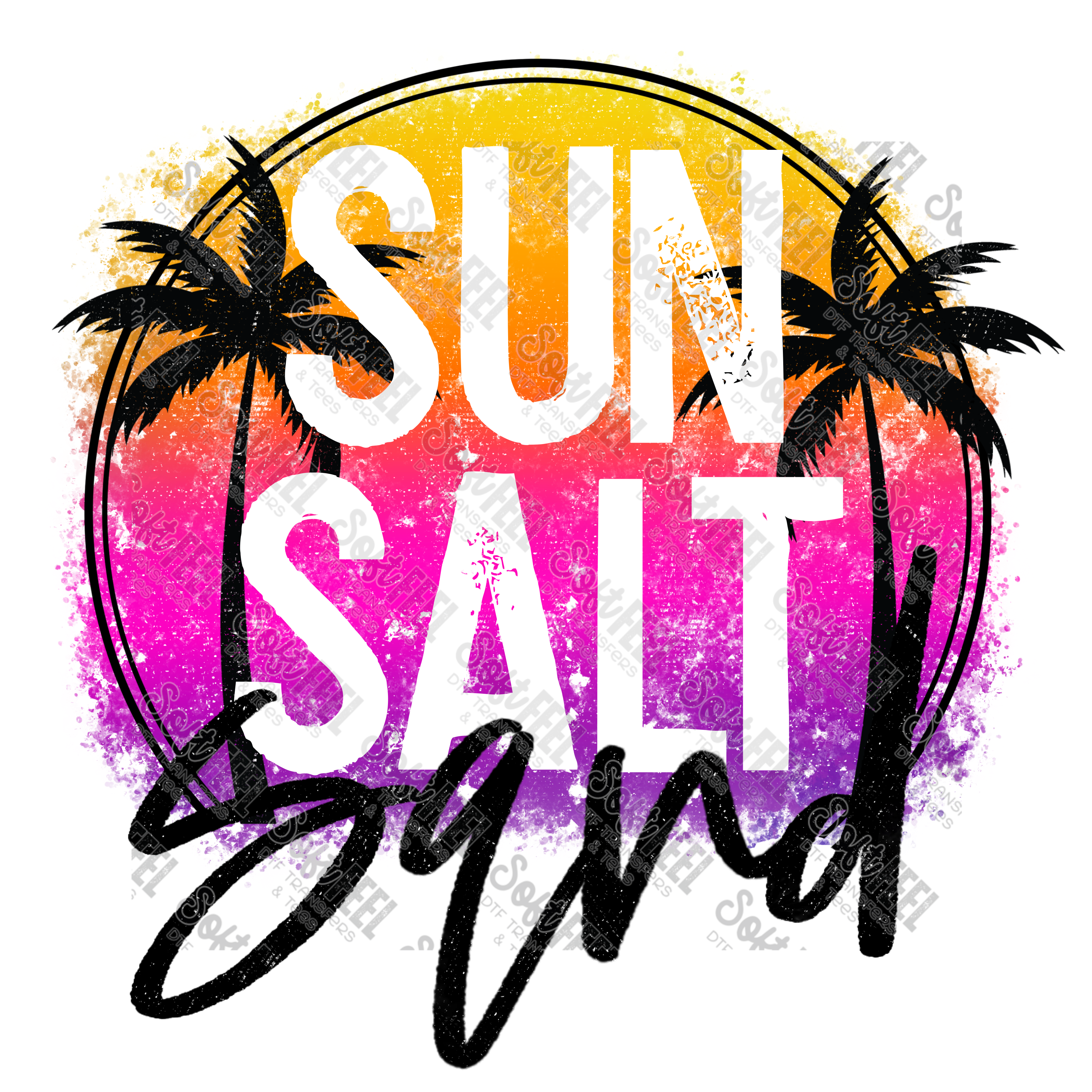 Sun Salt Sand - Summer - Direct To Film Transfer / DTF - Heat Press Clothing Transfer