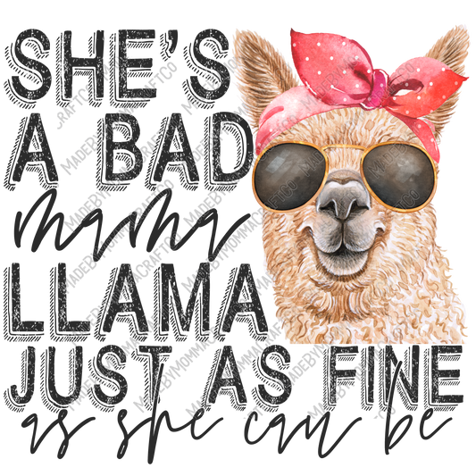 She's A Bad Mama Llama - Cheat Clear Waterslide™ or White Cast Sticker