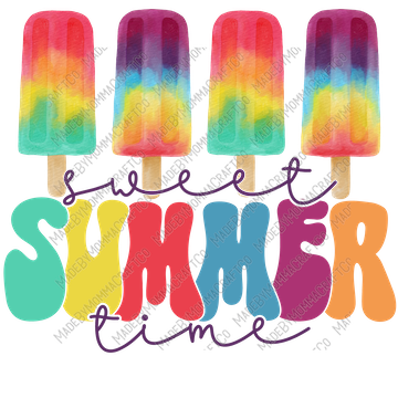 Sweet Summertime Popsicles - Cheat Clear Waterslide™ or White Cast Sticker