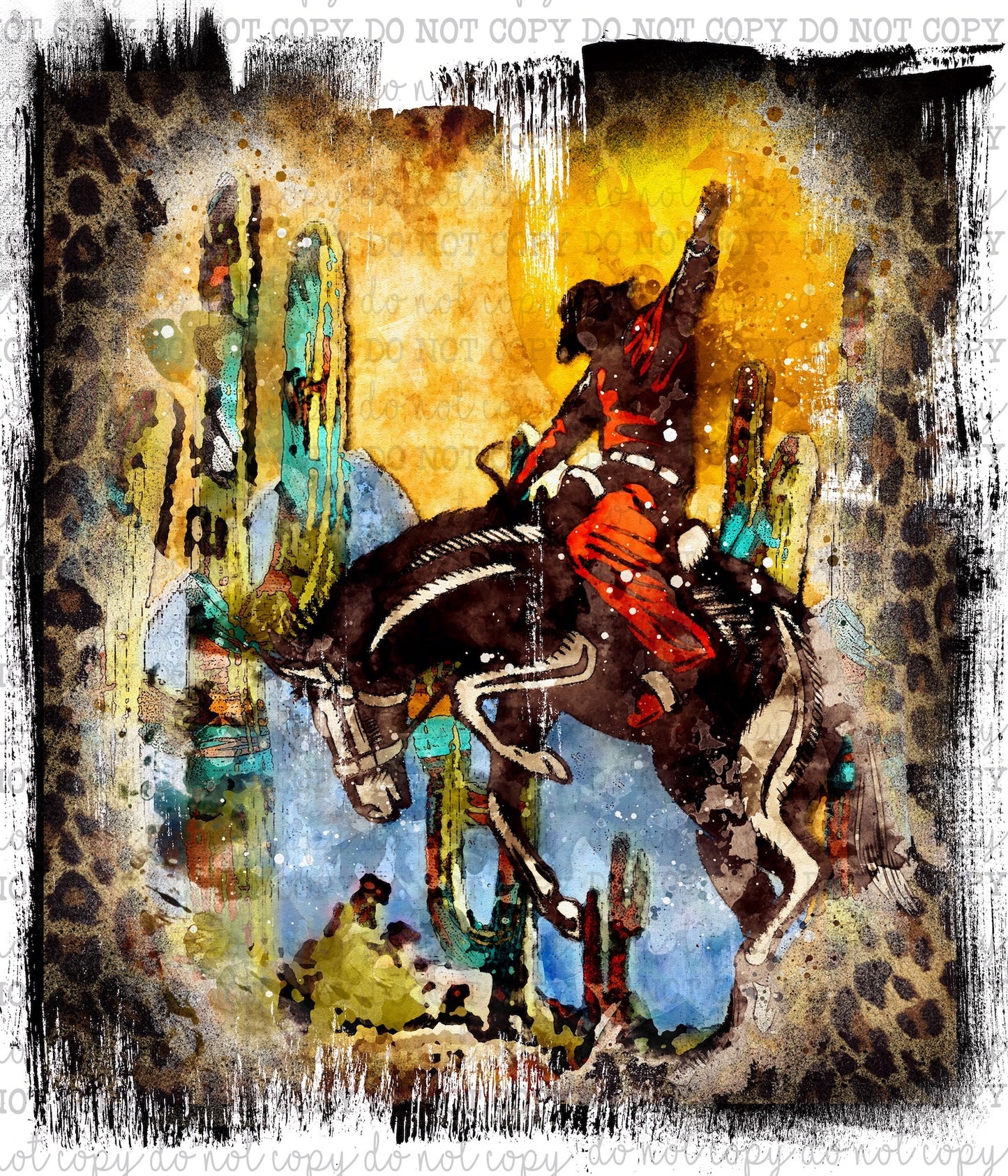 SW Rodeo Grunge - Country Western - Cheat Clear Waterslide™ or White Cast Sticker